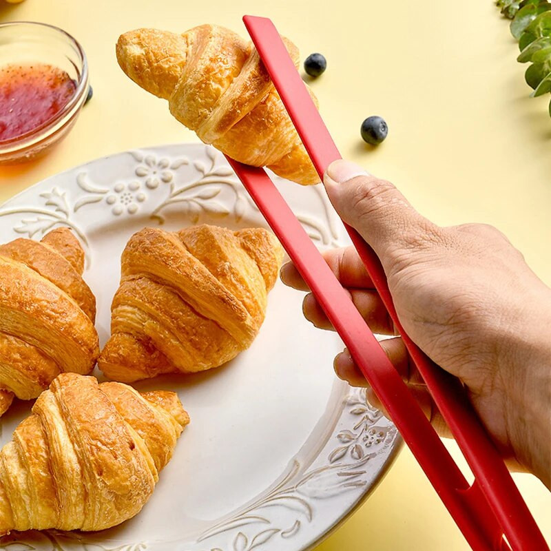 Cleste de pâine din silicon Trivet pentru alimente pentru prăjită Cleste de bucătărie Clemă de gătit anti-alunecare Clemă pentru grătar Unelte pentru salată Accesorii de bucătărie pentru grătar