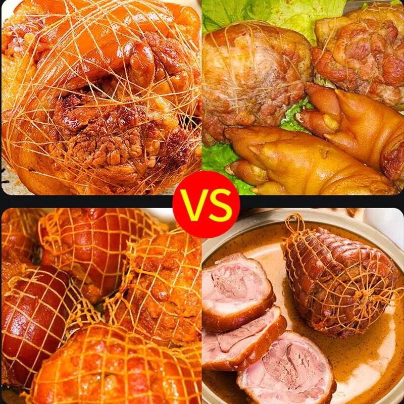 3/5/8m Mėsos tinklelis Elastingas kumpis Dešros tinklelis dešrainių dešrų pakavimo tinklelis Virtuvės reikmenys Medvilnė Mėsos tinklelis Kepimo įrankiai