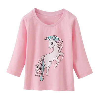 Jumping Meters 2-7T Tricouri pentru fete nou sosiri Toamnă primăvară Îmbrăcăminte pentru copii Bluze cu mânecă lungă pentru copii Tricouri pentru copii Topuri