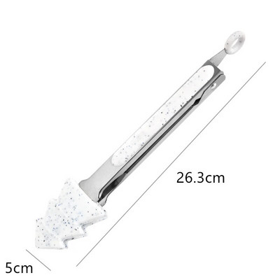 Kūrybingos kalėdinės duonos maisto segtukai Silikoninės kepsninės serviravimo žnyplės Kepsnių kepimo spaustukai Virtuvės gaminimo priedai