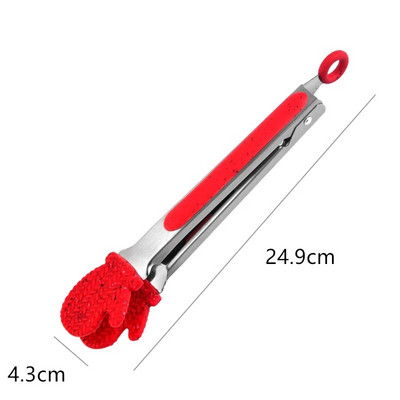 Kūrybingos kalėdinės duonos maisto segtukai Silikoninės kepsninės serviravimo žnyplės Kepsnių kepimo spaustukai Virtuvės gaminimo priedai