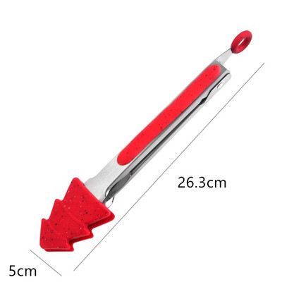 Kūrybingos kalėdinės duonos maisto segtukai Silikoninės kepsninės serviravimo žnyplės Kepsnių kepimo spaustukai Virtuvės gaminimo priedai