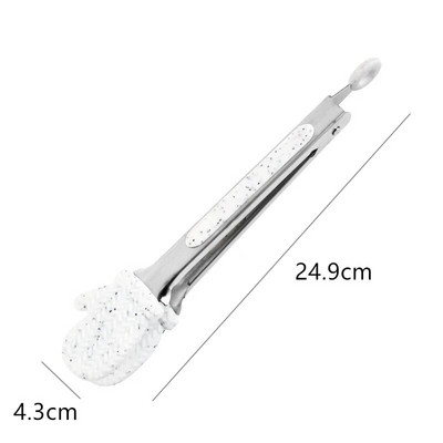 Kūrybingos kalėdinės duonos maisto segtukai Silikoninės kepsninės serviravimo žnyplės Kepsnių kepimo spaustukai Virtuvės gaminimo priedai