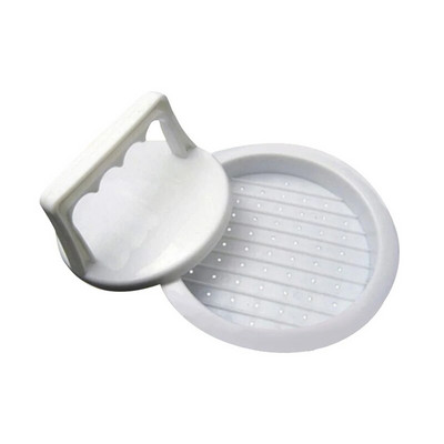 Juodo plastikinio apvalaus mėsainio preso mėsainių gaminimo mašina, formuojanti jautienos kepsninę, mėsainių presavimo paplotėlių gaminimo formavimo mašiną virtuvės įrankis