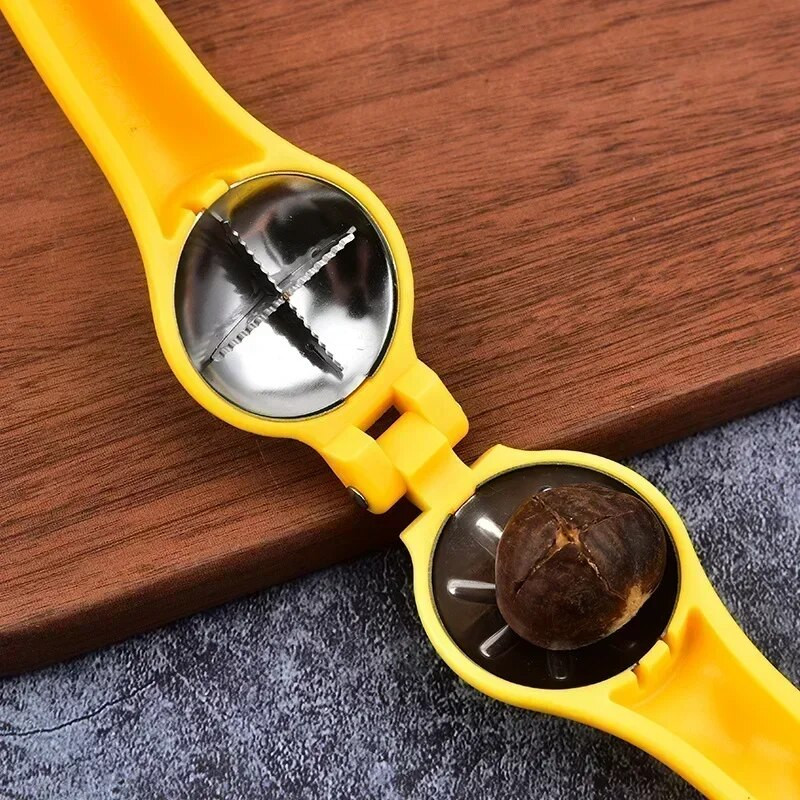 2 viename nerūdijantis greitas kaštonų atidarytuvas Graikinių riešutų replės gnybtų pjaustytuvas atidarytuvas Riešutų traškiklis Sheller Virtuvės įrankiai Riešutų traškučiai