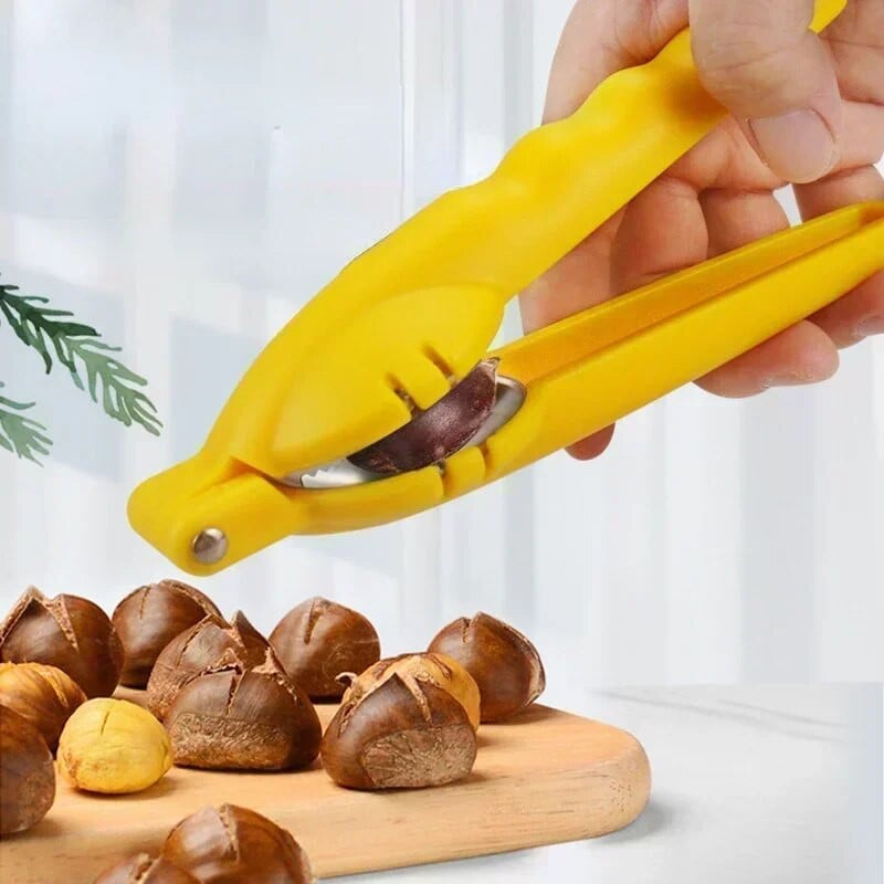 2 viename nerūdijantis greitas kaštonų atidarytuvas Graikinių riešutų replės gnybtų pjaustytuvas atidarytuvas Riešutų traškiklis Sheller Virtuvės įrankiai Riešutų traškučiai