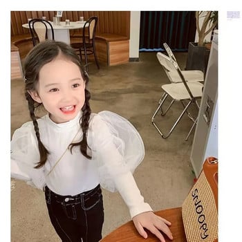 2022 GirlsTees Puff μακρυμάνικο μπλουζάκι Βρεφικά ρούχα Χειμερινά φθινοπωρινά πουλόβερ Κορεάτικα παιδικά νέα μπλουζάκια Παιδικά ρούχα Βρεφικά ρούχα