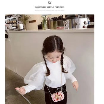 2022 GirlsTees Puff μακρυμάνικο μπλουζάκι Βρεφικά ρούχα Χειμερινά φθινοπωρινά πουλόβερ Κορεάτικα παιδικά νέα μπλουζάκια Παιδικά ρούχα Βρεφικά ρούχα