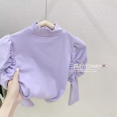 2022 GirlsTees Puff Hosszú ujjú póló Babaruha Téli Őszi Pulóverek Koreai Gyerekek Új felsők Gyermekruházat Babaruha