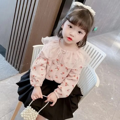 2022 GirlsTees Puff Hosszú ujjú póló Babaruha Téli Őszi Pulóverek Koreai Gyerekek Új felsők Gyermekruházat Babaruha