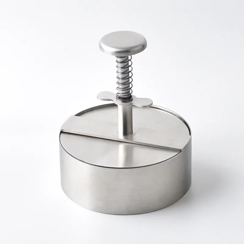 80 MM, 89 MM, 101 MM, 114 MM, 140 MM Hamburger Presă Burger Patty Maker 304 din oțel inoxidabil Carne de porc Vită Burger Presă manuală Mucegai Instrument pentru carne