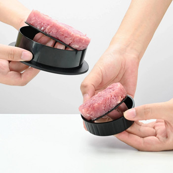3 в 1 незалепващо месо говеждо вегетарианско хамбургер плесен за банички Основен инструмент за приготвяне на банички за пълнени бургери