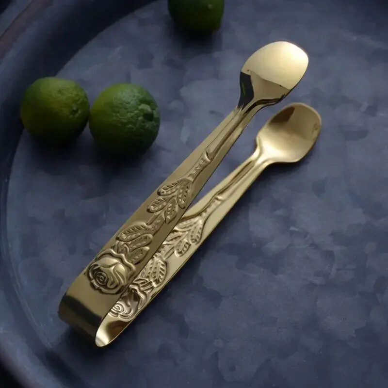 Mini nerūdijančio plieno ledo kubelių spaustukai kubelių cukraus žnyplės Maistas BBQ spaustukai Baras Kavinė Virtuvė Maisto serviravimo žnyplės Duonos Desertas Arbatos spaustukai