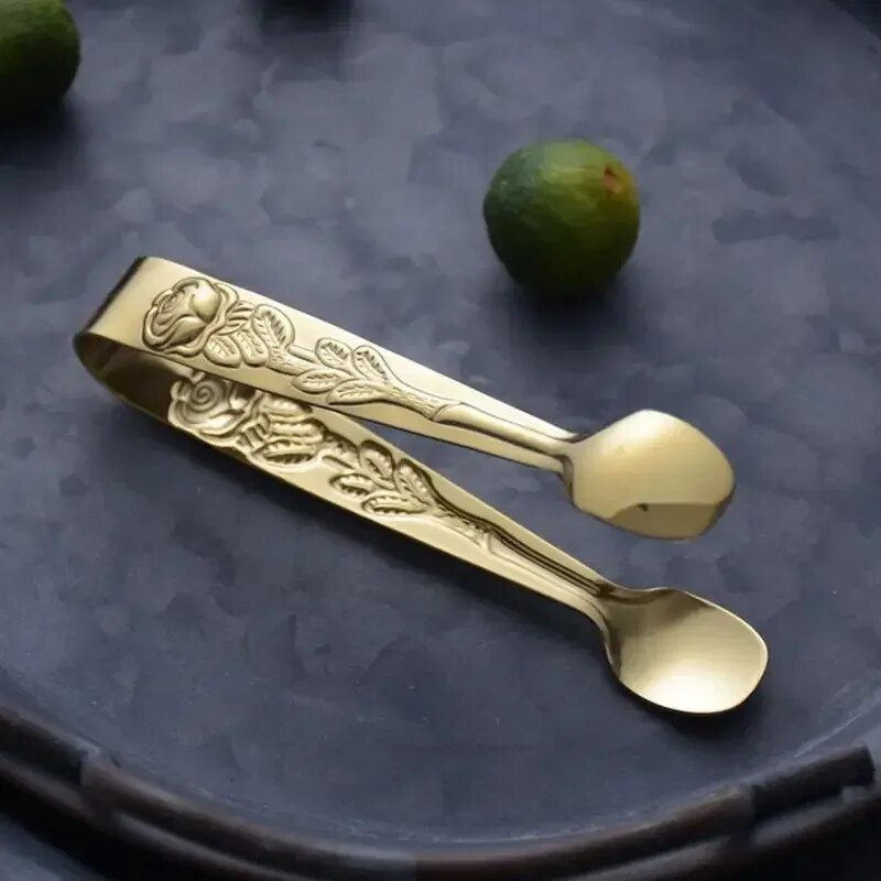 Mini nerūdijančio plieno ledo kubelių spaustukai kubelių cukraus žnyplės Maistas BBQ spaustukai Baras Kavinė Virtuvė Maisto serviravimo žnyplės Duonos Desertas Arbatos spaustukai