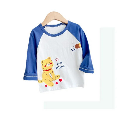 Tricou cu mânecă lungă pentru copii Topuri Copii Copii mari Toamnă Iarnă Tricou pentru copii mici Cămăși pentru fete Topuri pentru fete Îmbrăcăminte de Crăciun