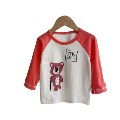 Tricou cu mânecă lungă pentru copii Topuri Copii Copii mari Toamnă Iarnă Tricou pentru copii mici Cămăși pentru fete Topuri pentru fete Îmbrăcăminte de Crăciun