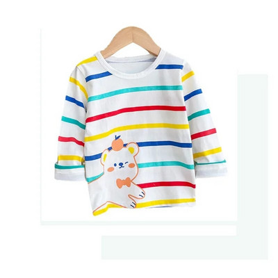 Tricou cu mânecă lungă pentru copii Topuri Copii Copii mari Toamnă Iarnă Tricou pentru copii mici Cămăși pentru fete Topuri pentru fete Îmbrăcăminte de Crăciun