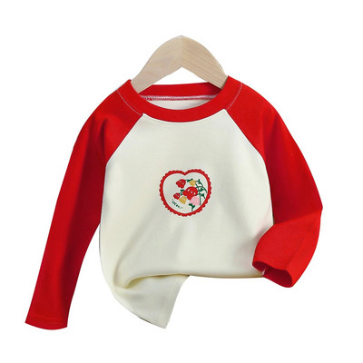Tricou cu mânecă lungă pentru copii Topuri Copii Copii mari Toamnă Iarnă Tricou pentru copii mici Cămăși pentru fete Topuri pentru fete Îmbrăcăminte de Crăciun
