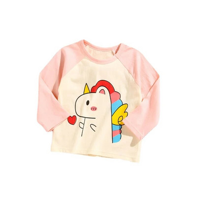 Tricou cu mânecă lungă pentru copii Topuri Copii Copii mari Toamnă Iarnă Tricou pentru copii mici Cămăși pentru fete Topuri pentru fete Îmbrăcăminte de Crăciun