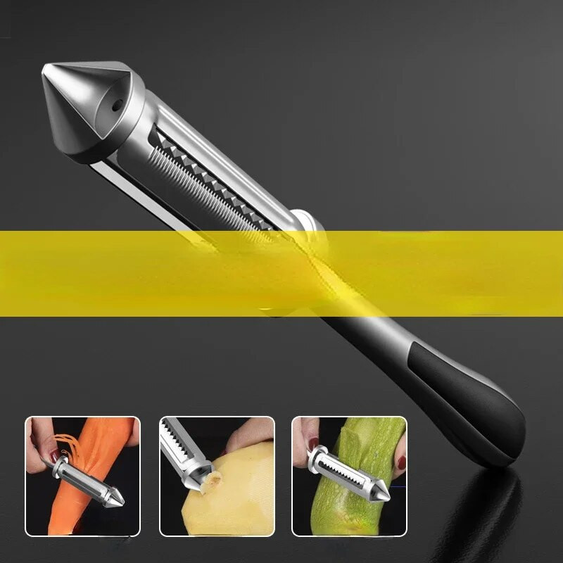 Cuțit multifuncțional pentru curățarea fructelor și legumelor, răzătoarea de cartofi, răzătoarea de morcovi, felierea pentru fructe și legume, instrumente, accesorii pentru bucătărie