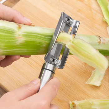 Белачка за зеленчуци от неръждаема стомана Многофункционален нож за белачка Регулируем нож за белачка за маруля от захарна тръстика за моркови Кухненски аксесоари