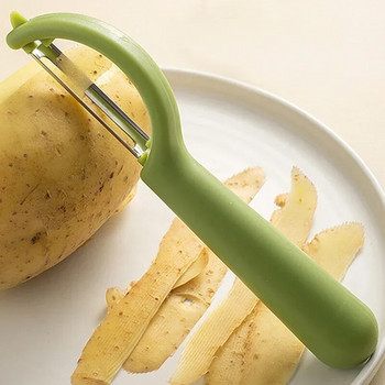 Кухненски инструмент Кора от неръждаема стомана Белачка за картофи Отстраняване на кората от плодове Белачки за зеленчуци Ръчна резачка за бързо белене на зеленчуци