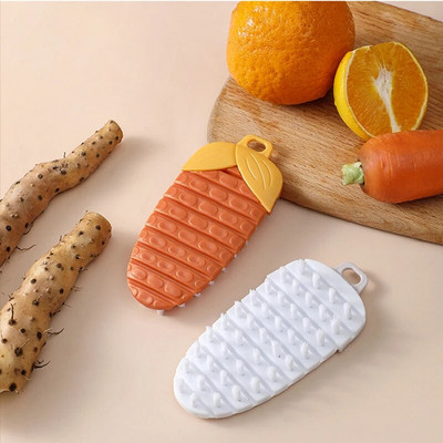 1 buc perie flexibilă pentru curățare legume, fructe, cartofi, morcovi, castraveți, oală și bol, gadgeturi de curățare, accesorii de bucătărie pentru uz casnic