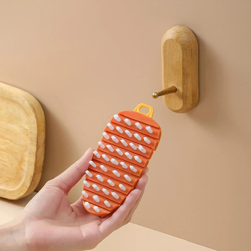 1 vnt. Daržovių Vaisių Lankstus valymo šepetėlis Bulvių Morkų Agurkų Puodo ir Dubenėlio valymo priemonės Buitinės virtuvės priedai