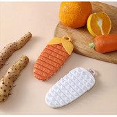 Virtuvės valymo šepetys vaisių ir daržovių purvo valymo šepetys Lankstus lankstus puodo ir dubens viryklės nukenksminimo šepetys