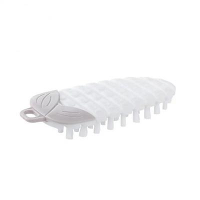 Virtuvės valymo šepetys vaisių ir daržovių purvo valymo šepetys Lankstus lankstus puodo ir dubens viryklės nukenksminimo šepetys