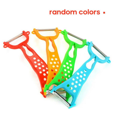 3 bucăți de curățat fructe cu răzătoare multifuncțională pentru legume, tăietor de mână, castraveți, morcovi, cuțit pentru cartofi, unelte de bucătărie, culoare aleatoare