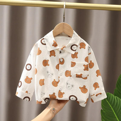 Primăvară Toamnă Copii Cămăși Casual Copii Băieți Cămași pentru Fete Cămași în carouri Cămăși de bumbac cu mânecă lungă pentru copii Bluză roșie