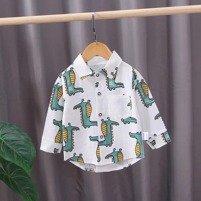 Primăvară Toamnă Copii Cămăși Casual Copii Băieți Cămași pentru Fete Cămași în carouri Cămăși de bumbac cu mânecă lungă pentru copii Bluză roșie