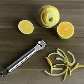 Белачка за лимони от неръждаема стомана Ренде за лимоново масло Ренде за портокал Инструменти за белене на цитрусови плодове Нож за белене Кухненски джаджи Barwere