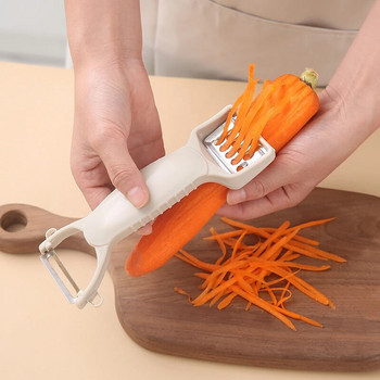 Мултифункционална белачка за зеленчуци Шредер Ръчен нож за белене на картофи, моркови, ренде, нож, чесън, джинджифил, кухненски джаджи