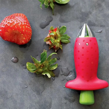 Strawberry Hullers fém műanyag gyümölcsmag eltávolító paradicsom szár eper szár eltávolító eszköz konyhai gyümölcsökhöz