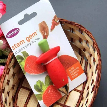 Strawberry Hullers fém műanyag gyümölcsmag eltávolító paradicsom szár eper szár eltávolító eszköz konyhai gyümölcsökhöz