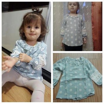 2023 Ανοιξιάτικη μόδα φθινόπωρο Παιδικά ρούχα Βαμβακερά Βρεφικά παιδικά κοριτσάκια με μακρυμάνικο κούφωμα λουλουδάτο πουκάμισο μπλούζας