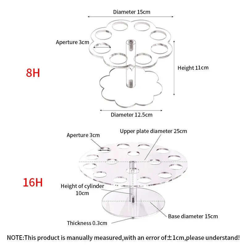 YOMDID Suport transparent pentru înghețată Suport pentru con pentru cupcake Suport acrilic Suport durabil pentru conuri de înghețată Suport pentru suport de afișare Instrumente de coacere