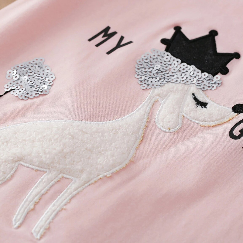 Haine pentru fete Tricouri primăvară toamnă guler rotund Îmbrăcăminte drăguță pentru copii 3-12 ani tricou cu mânecă lungă din bumbac