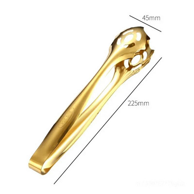 Auksinės nerūdijančio plieno virtuvės kepsninės žnyplės Įvairių stilių duonos salotų spaustukas kepsnys kepimas gruzdinimas mentelė serviravimo spaustukas Kepimo reikmenys