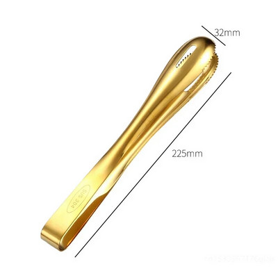 Auksinės nerūdijančio plieno virtuvės kepsninės žnyplės Įvairių stilių duonos salotų spaustukas kepsnys kepimas gruzdinimas mentelė serviravimo spaustukas Kepimo reikmenys