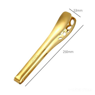 Auksinės nerūdijančio plieno virtuvės kepsninės žnyplės Įvairių stilių duonos salotų spaustukas kepsnys kepimas gruzdinimas mentelė serviravimo spaustukas Kepimo reikmenys