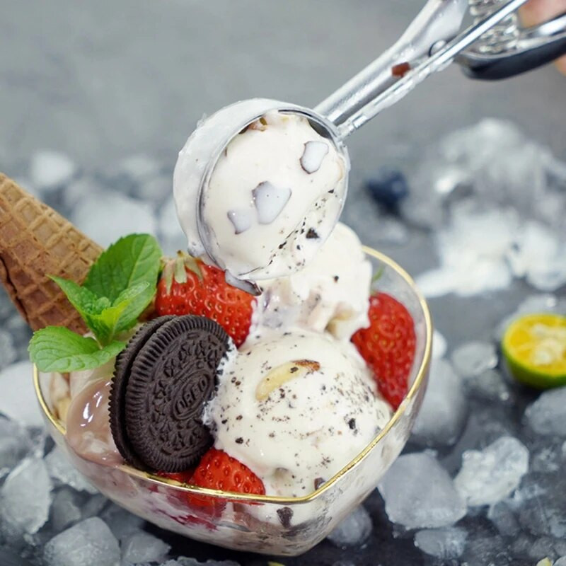 Jäätiselusikas küpsisepall roostevabast jäätisepallist lusikas puuviljapall kartulipudrukupp köögitööriist