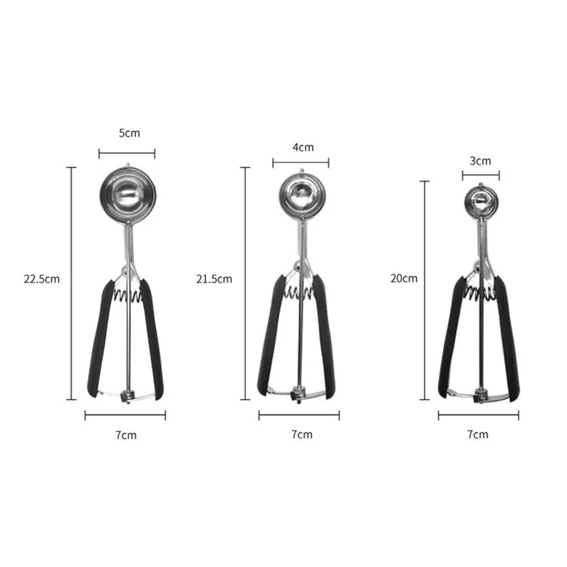 Jäätiselusikas küpsisepall roostevabast jäätisepallist lusikas puuviljapall kartulipudrukupp köögitööriist