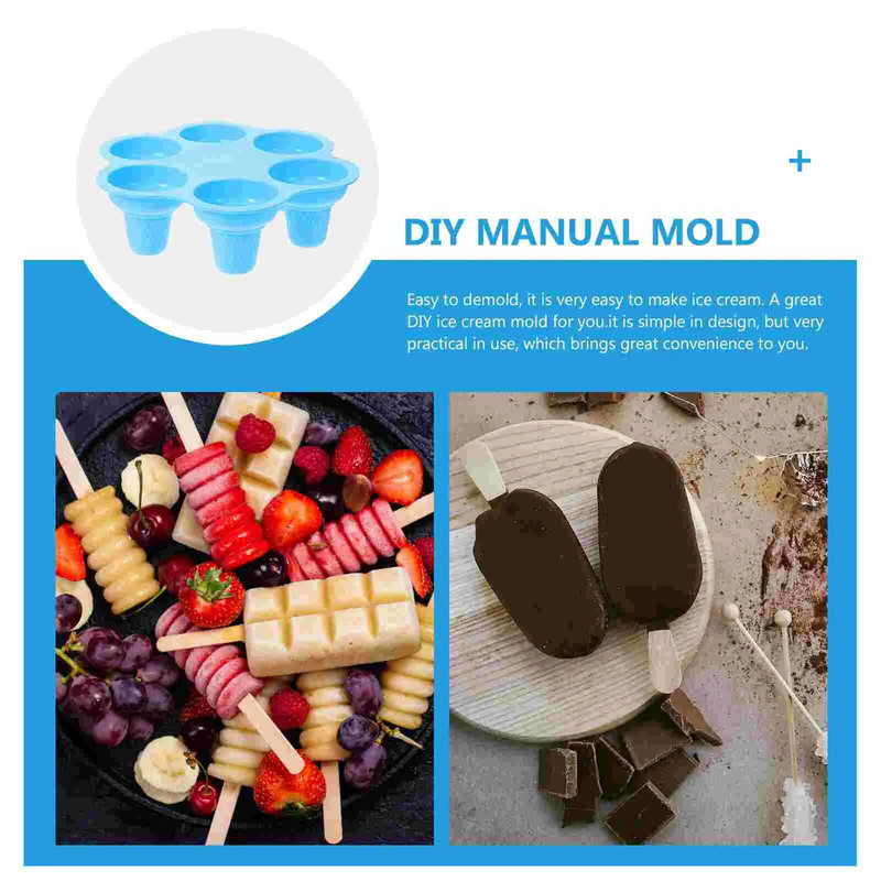 Καλούπια φόρμας παγωτού σιλικόνης Simple Popsicle Cubes DIY Silica Gel Making Die