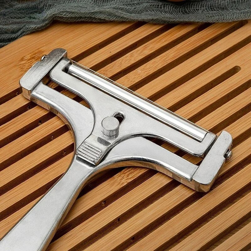 Naujas reguliuojamo storio sūrio pjaustyklės trintuvas aliuminio lydinio rankinis sūrio sviesto grandiklis su metalinės vielos virtuvės įtaisu