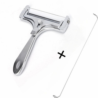 ANYOHOE sūrio pjaustyklė su dar 1 nerūdijančio plieno vielos reguliuojamo storio sūrio sviesto pjaustytuvu minkštiems ir pusiau kietiems sūriams