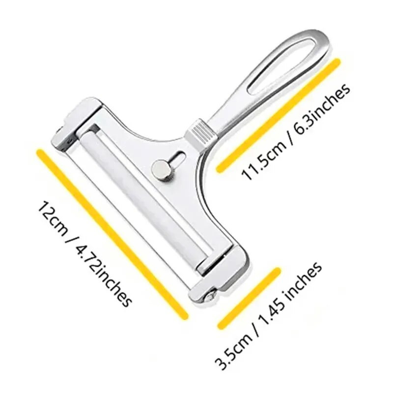 ANYOHOE sūrio pjaustyklė su dar 1 nerūdijančio plieno vielos reguliuojamo storio sūrio sviesto pjaustytuvu minkštiems ir pusiau kietiems sūriams