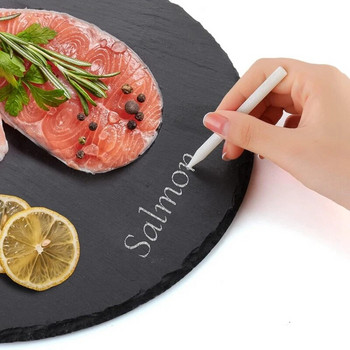 Pala kerek sajttábla, természetes kőből készült tálca sajtokhoz, cukrászsüteményekhez, szusikhoz, előételekhez és tartós, könnyen felszerelhető